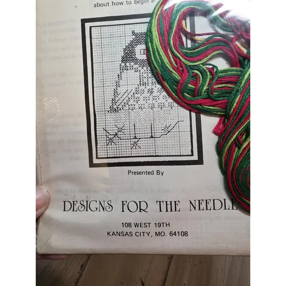 Vintage Counted Cross Stitch Kit Christmas Comes But Once A Year Crafting NIP